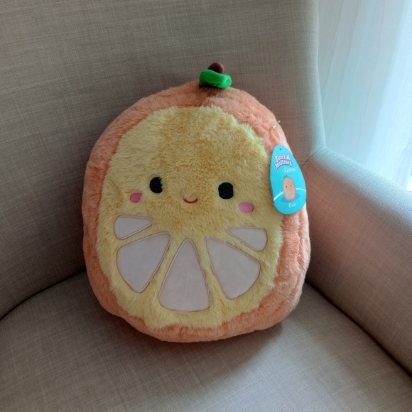 Orin the orange fuzzamallow squishmallow plush kids toy fuzzy cute large green - Picture 2 of 9